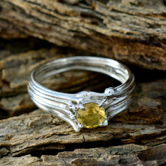 Isadora Graceful Yellow Solitaire Ring
