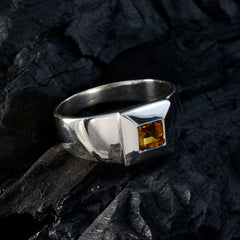 Rebeca Contemporary Yellow Solitaire Ring