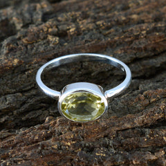 Putri Abstract Yellow Solitaire Ring