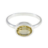 Putri Abstract Yellow Solitaire Ring Lemon Quartz Yellow