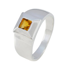 Rebeca Contemporary Yellow Solitaire Ring