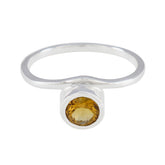 Li Lee Fairytale Yellow Solitaire Ring Citrine Yellow