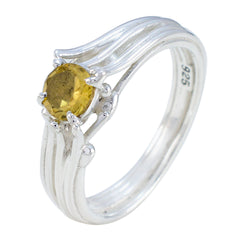 Isadora Graceful Yellow Solitaire Ring