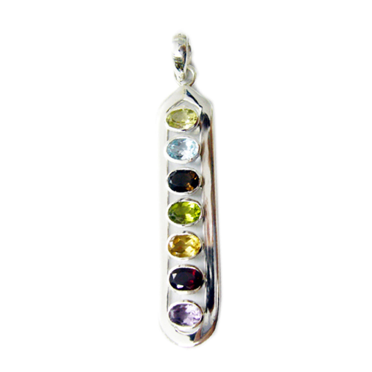 Audrey Riyo India Gemstone Jewelry Pendant Design Multi Stone multicolor Multicolor