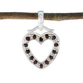 Meera Riyo India Pendant Collection - Heart Design Garnet Red Red