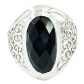 Isabel Filigree Black Ring - Stylish Statement Jewellery Black Onyx Black