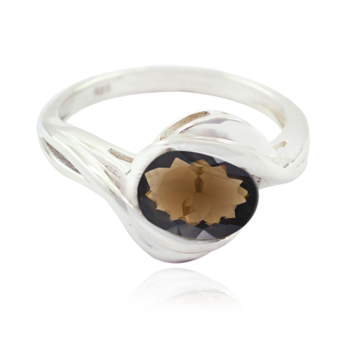 Isabella Cultural Brown Solitaire Ring smoky quartz Brown