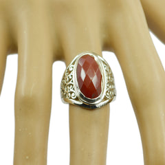 Isla Filigree Red Solitaire Ring - Stylish Gemstone Jewelry