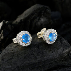 Joaquina Blue Stud Earrings for Everyday Glam