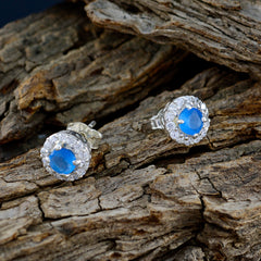 Joaquina Blue Stud Earrings for Everyday Glam