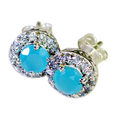 Joaquina Blue Stud Earrings for Everyday Glam