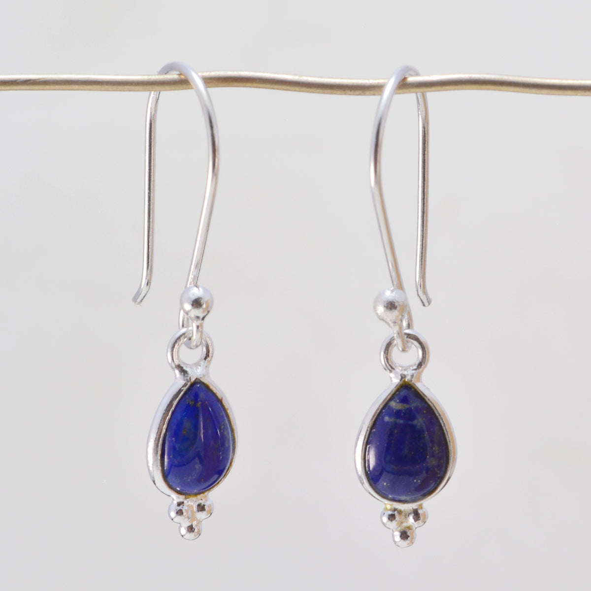 Julieta Blue Dangle Earrings - Stylish Everyday Jewelry Lapis Lazuli Blue Dangle