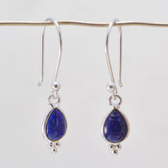 Julieta Blue Dangle Earrings - Stylish Everyday Jewelry Lapis Lazuli Blue Dangle