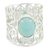 Katarina Filigree Blue Ring - Elegant Fashion Jewelry Blue Chalcedony Blue