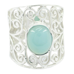 Katarina Filigree Blue Ring - Elegant Fashion Jewelry Blue Chalcedony Blue