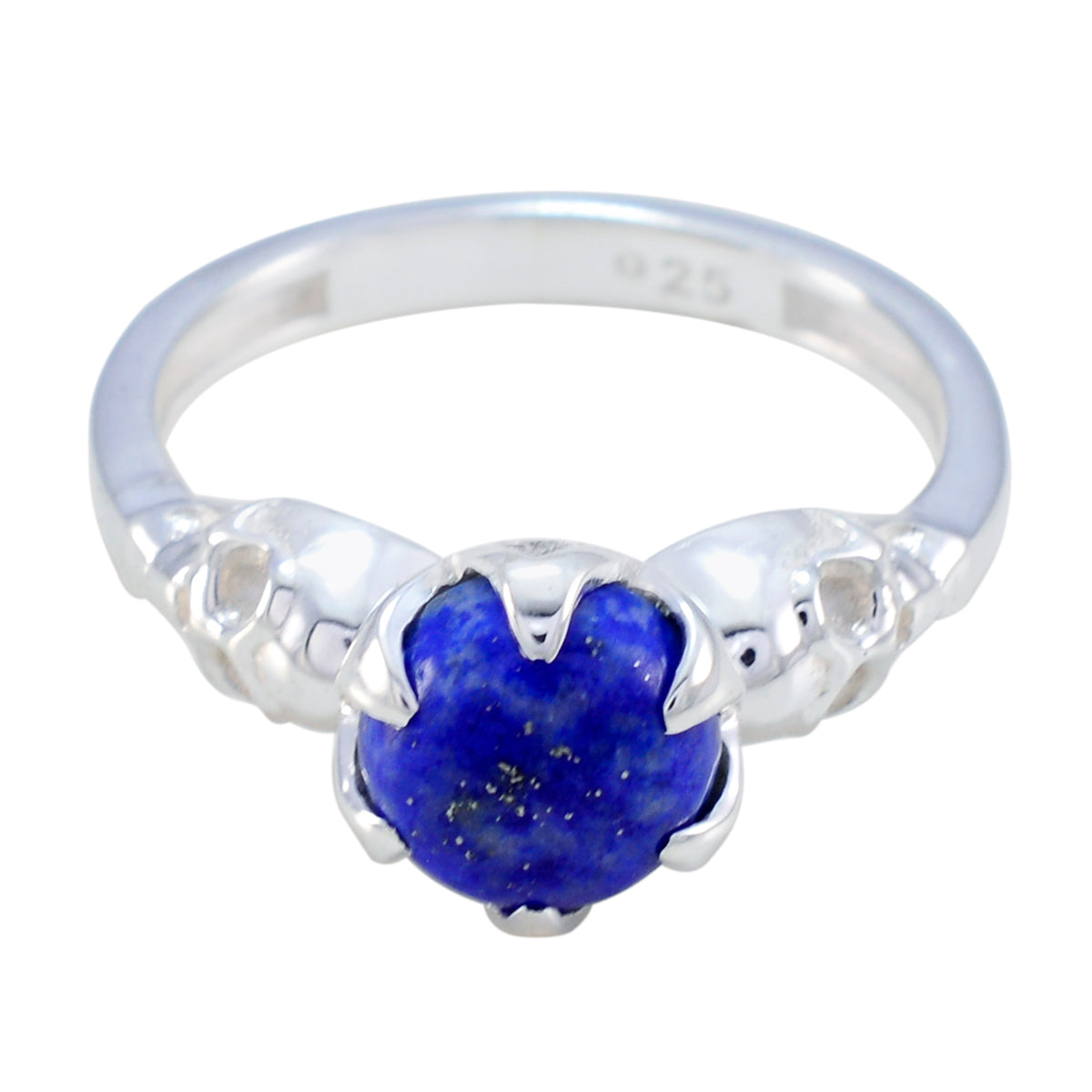 Kristine Romantic Blue Solitaire Ring Lapis Lazuli Blue