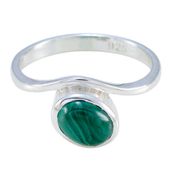 Lakshmi Abstract Green Solitaire Ring Malachite Green