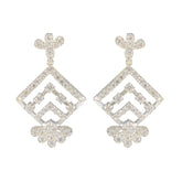 Lakshmi Stud Earrings for Elegant Everyday Wear Cubic Zirconia White Stud