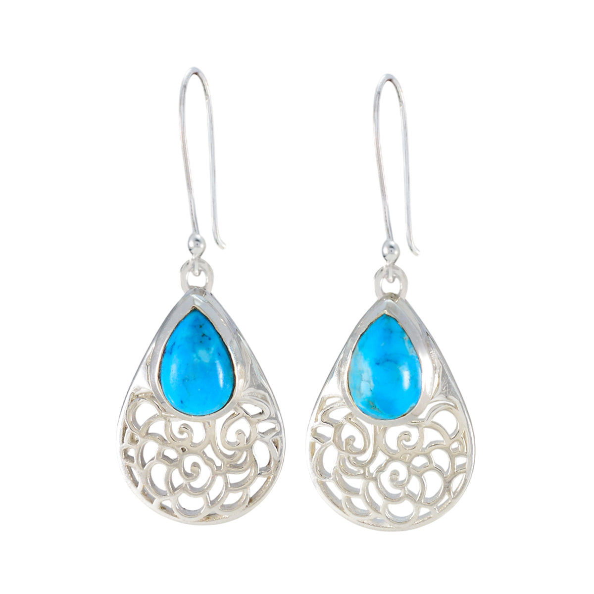 Lakshmi Turquoise Dangle Earrings for Everyday Glam Turquoise Blue Dangle