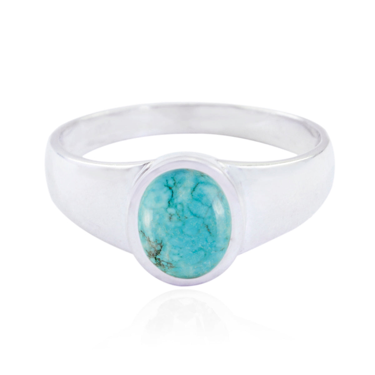 Lakshmi Ethnic Turquoise Solitaire Ring Turquoise Blue