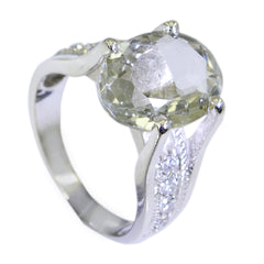 Julieta Light Green Gemstone Halo Ring in Sterling Silver Green Amethyst Green