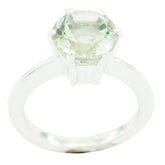 Hanna Light Green Gemstone Ring in Sterling Silver Green Amethyst Green