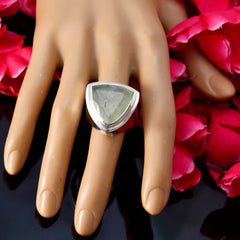 Isabella Light Green Gemstone Ring in Sterling Silver