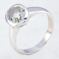 Genesis Light Green Gemstone Ring in Sterling Silver
