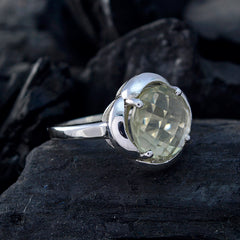 Patricia Light Green Gemstone Ring in Sterling Silver