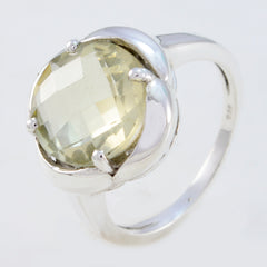 Patricia Light Green Gemstone Ring in Sterling Silver