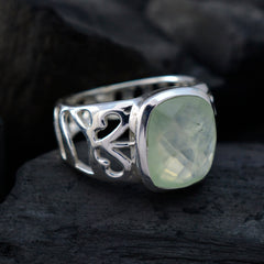 Bianca Light Green Gemstone Ring in Silver Design