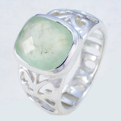 Bianca Light Green Gemstone Ring in Silver Design