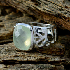 Bianca Light Green Gemstone Ring in Silver Design