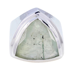 Isabella Light Green Gemstone Ring in Sterling Silver