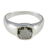 Pilar Light Green Gemstone Solitaire Ring in Silver Green Amethyst Green