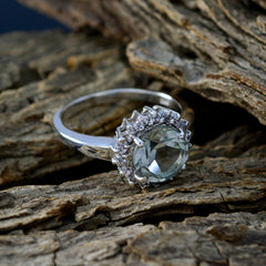 Amanda Graceful Light Green Halo Ring