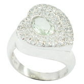 Eliza Light Green Halo Ring with Sparkling Stones Green Amethyst Green