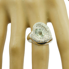 Eliza Light Green Halo Ring with Sparkling Stones