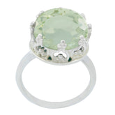 Ananya Art Deco Light Green Solitaire Ring Green Amethyst Green