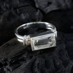 Ines Light Green Solitaire Ring with Sterling Silver