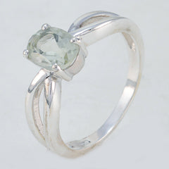 Aiko Sophisticated Light Green Solitaire Ring