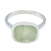 Pauline Luxurious Light Green Solitaire Ring Prehnite Green