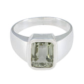 Marie Contemporary Light Green Solitaire Ring Green Amethyst Green
