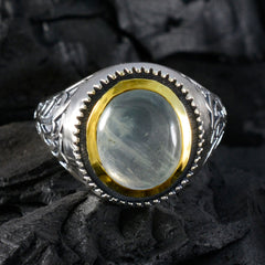 Lourdes Filigree Light Green Solitaire Ring