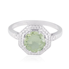 Li Lee Sophisticated Light Green Solitaire Ring Green Amethyst Green