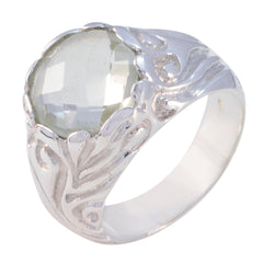 Liyana Light Green Solitaire Ring with Elegant Design Green Amethyst Green