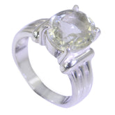 Eva Abstract Light Green Solitaire Ring Green Amethyst Green