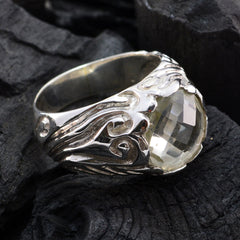 Liyana Light Green Solitaire Ring with Elegant Design