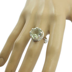 Ananya Art Deco Light Green Solitaire Ring