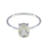 Jiwoo Glamorous Light Green Solitaire Ring Green Amethyst Green